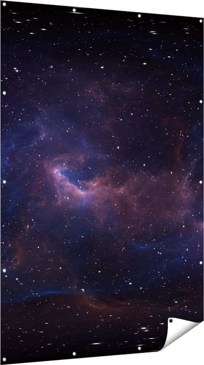 Gards Tuinposter Ruimte met Sterren - Heelal - 120x180 cm - Tuindoek - Tuindecoratie - Wanddecoratie buiten - Tuinschilderij