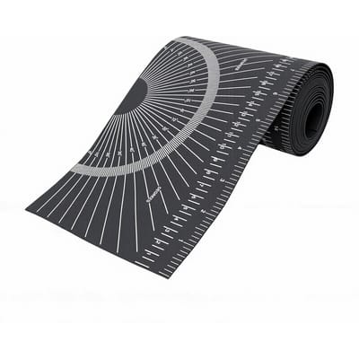 Ruban Enroulable pour Tuyau Outil Multifonctionnel Portable Flexible pour Mesurer l'Angle et Marquer pour Tuyauterie black