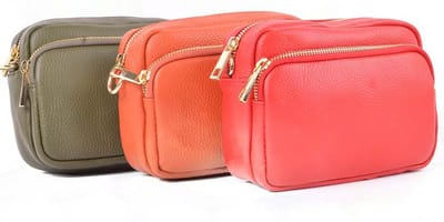 Giuliano schoudertas Clover - Oranje - Dames - Made in Italy