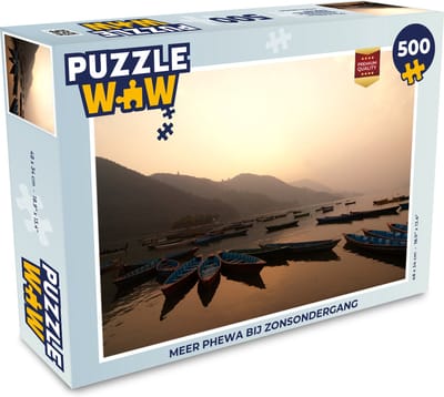 Puzzel Kano - Water - Zonsondergang - Avond - Legpuzzel - Puzzel 500 stukjes