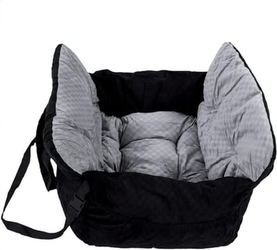 Hondenautostoel - Reisbed Huisdier - Veilig Reizen - Ademend Ontwerp - 41 x 30 x 7 cm - Zwart