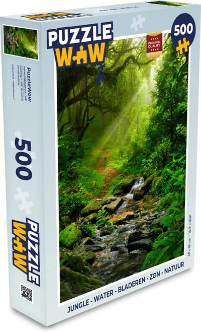 Puzzel Jungle - Water - Bladeren - Zon - Natuur - Legpuzzel - Puzzel 500 stukjes