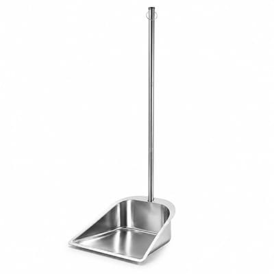 Dailygoods- Veegschep Roestvrij Staal - Ergonomische Reinigingsschep - Stompdesign voor Nauwe Hoeken - Robuust en Duurzaam - Voor Keuken en Huishouden - Vuilnischep