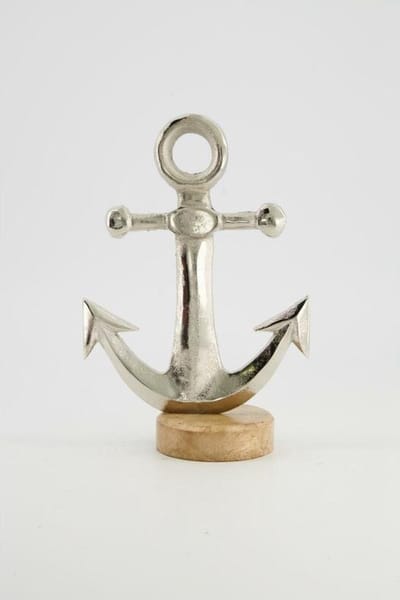 Maritiem (strand Artikelen) - Anchor Aluminum 22x8x15cm Natural