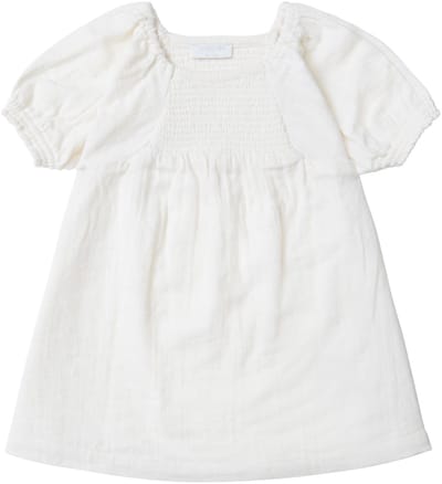 Noppies Girls Dress Coventry short sleeve Meisjes Jurk - Whisper White - Maat 56