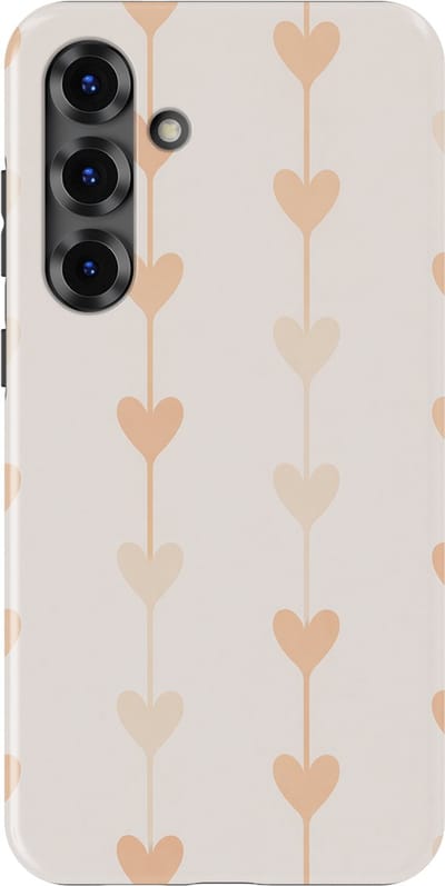 Tough Hoesje met Hartjes Samsung Galaxy S25 Plus | Little Love Tough Case Geschikt voor Mag | Hartjes Print Backcover Samsung Galaxy S25 Plus Vertical Hearts