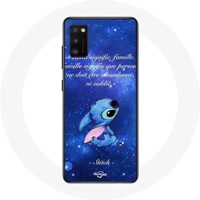 Samsung Galaxy A41 hoesje Stitch Ohana-citaat