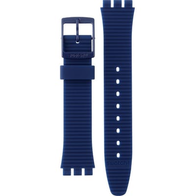 Swatch Plastic - Originals Medium (34mm) /Access/Solar/Musicall/Stop - G/SK/SL/SR/SS/SO28 ASO28N403 Cycles Of Indigo Horlogeband