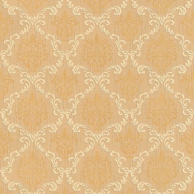 Textiel look behang Profhome 956293-GU textiel behang gestructureerd in textiel look mat oranje beige 5,33 m2
