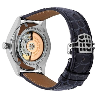 Frédérique Constant FC-318MPWN3B6 Horloge - Leer - Blauw - Ø 36 mm