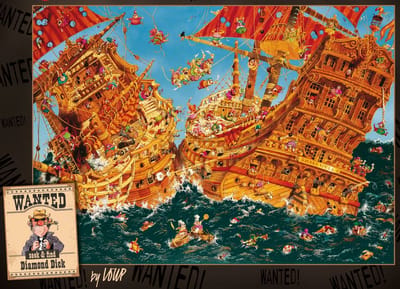 Heye puzzel 1000 stukjes Diamond Dick Wanted! cartoon puzzel.