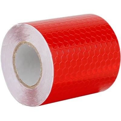 Autocollant de voiture, ruban d'avertissement de sécurité, haute visibilité, auto-adhésif, étanche, blanc, rouge, jaune, bleu, autocollant réfléchissant pour vélo, accessoire rouge