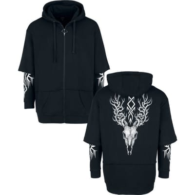 Black Premium by EMP Vest met capuchon - Woodland Spirit - S tot XXL - voor Vrouwen - zwart