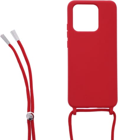 Ketting silicone telefoonhoesje Geschikt voor: Xiaomi Redmi 10C & Poco C40 - TPU - Silicone - Rood - ZT Accessoires