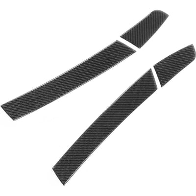 4 Pièces Couvercle Latéral d'Accoudoir de Console Autocollant Décoratif Fibre de Carbone Compatible pour Prius 2012‑2015 black
