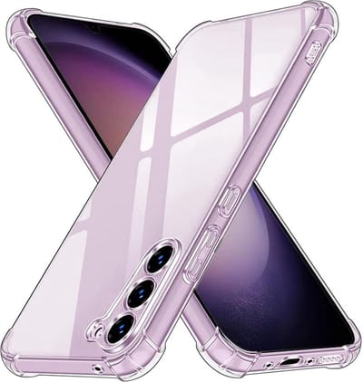 Shockproof Flexibele achterkant Silicone hoesje transparant Geschikt voor: Samsung Galaxy S23