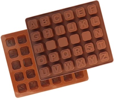 Letter pralines vorm - Vormpjes voor chocolade - snoep - Alfabet mal - Holy Moldy