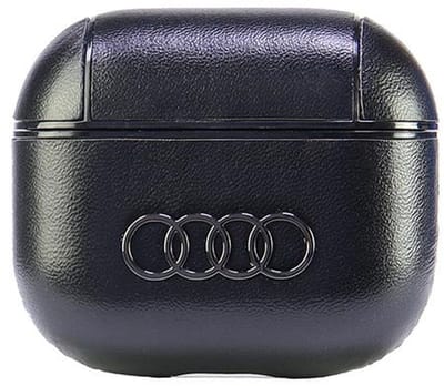 Audi Lederen Groot Logo Hoesje Voor Airpods 3 Beschermhoesje Met Logo Leder