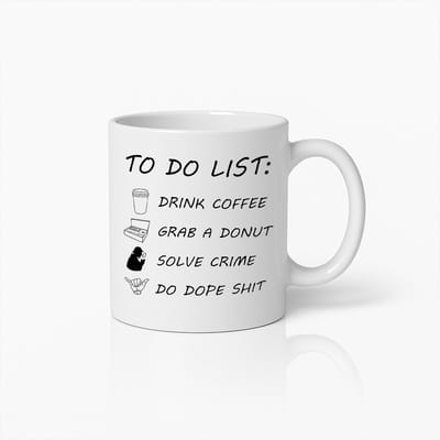 Grappige Koffiemok met To-Do Lijst Tekst – Humoristisch Cadeau voor Koffieliefhebbers, Vrienden & Collega’s