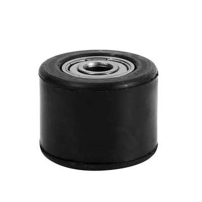 Dailygoods- Kettingrolspanner 8mm - Zwarte Rollen - Hard Rubber - Duurzaam - Geschikt voor Pitbike - Compleet met Lagers - Kettingrolwiel