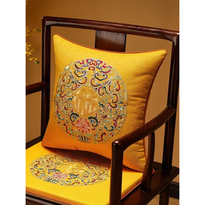 Geborduurde Chinese Luxe Kussensloop 45x45cm Elegante Kraan Decoratieve Linnen Kussensloop Woonkamer Bank Herfst Kussenslopen 50x50cm