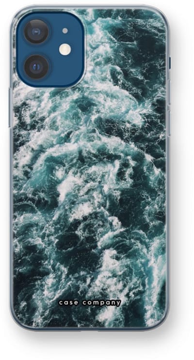 Case Company® - Hoesje geschikt voor iPhone 12 mini hoesje - Zee golf - Soft Cover Telefoonhoesje - Bescherming aan alle Kanten en Schermrand