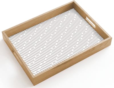 Dienblad hout 40x30 cm - Schootdienblad - Grafisch - Patroon - Modern - Borrelplank rechthoek - Plateau dienbladen