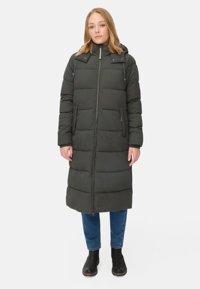 camel active Waterafstotende jas met afneembare capuchon - Maat womenswear-34 - Bosgroen