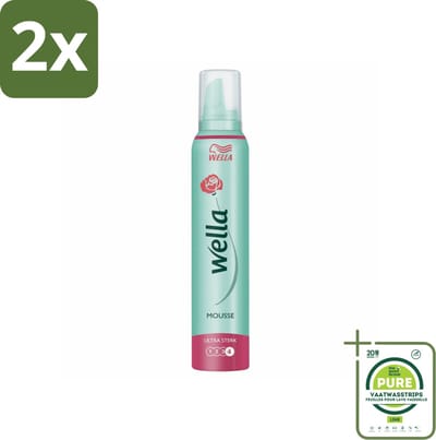 Wella Ultra Sterk Haarmousse 200 ml - Voordeelverpakking - 2 stuks - Haarversteviging - Flexibele Haarmousse
