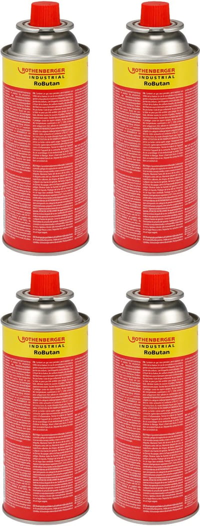 ROTHENBERGER industriële gas cartridge RoButan 220 g / 393 ml, ba...