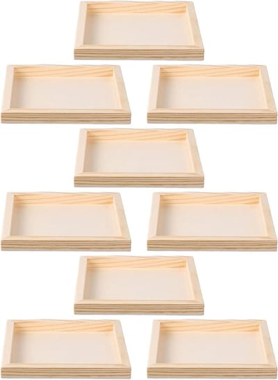Houten Montessori Dienbladen - Zeshoekige Bakken Sorteerbakken - Puzzels Sorteren Knutselen - Stapelbaar Modulair Ontwerp