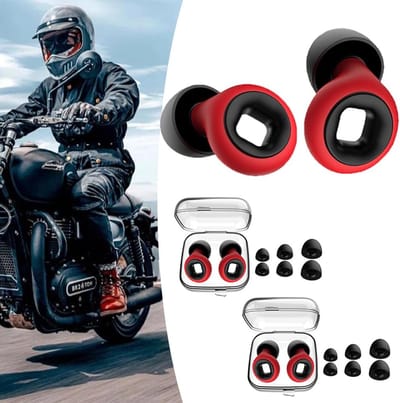 Artvive 2 Pairs Earbuds voor Motorfiets - Windgeluiden, Snurken en Slaap - 4 Maten XS/S/M/L, B