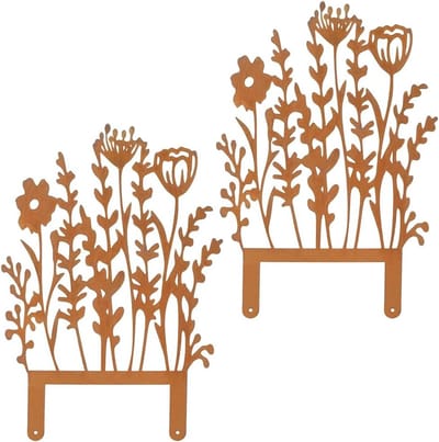 Decoratieve Tuinstekers van Metaal in de Vorm van Bloemen voor Buiten, Rustieke Tuinversiering voor Planten, Gazons en Bloembedden