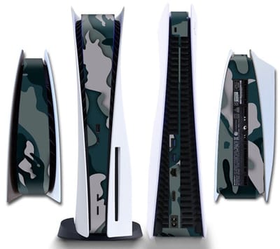 Gadgetpoint - Console Sticker Strip voor PS5, PlayStation 5 - Performance Gaming Skin - Bescherming Accessoires - Camo - Groen