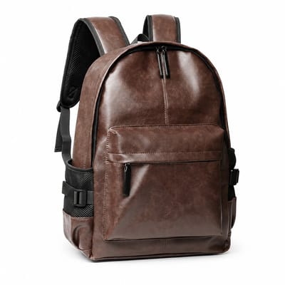 VHV-Bruine Rugzak - Grote Schooltas voor Studenten en Reizen - Minimalistische Backpack met Laptopvak - Duurzame Dagrugzak voor Heren en Dames - Casual Stijl