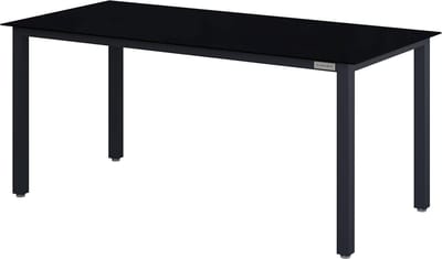Verstelbare Aluminium Tuintafel voor 8 Personen met Glasblad 190x90x75cm