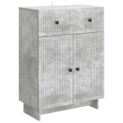 vidaXL - Dressoir - Betongrijs - 66 - x - 34,5 - x - 90 - cm - Bewerkt - hout
