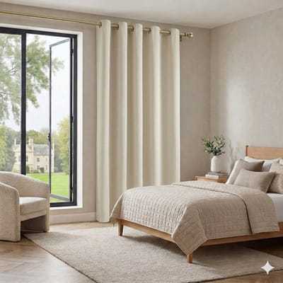 Maison Elara Verduisterend Paneelgordijn 132 x 210 cm - Lichtbeige - 1 Paneel met Ringophanging