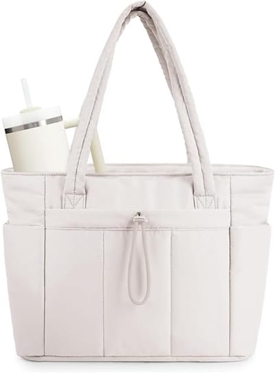 Tassen - Handtassen - Sporttassen - Dameshandtassen - Reistassen - Werktassen - Luiertassen - Met bekerhouder - Met laptopvak - Geschikt voor reizen - werk - verpleegkundigen - vrouwen - strand - winkelen - beige