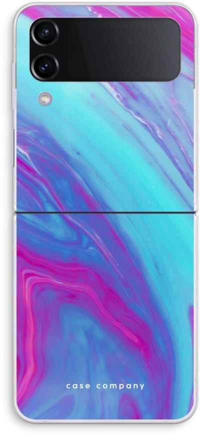 Case Company® - Hoesje geschikt voor Samsung Galaxy Z Flip4 hoesje - Zweverige regenboog - Soft Cover Telefoonhoesje - Bescherming aan alle Kanten en Schermrand