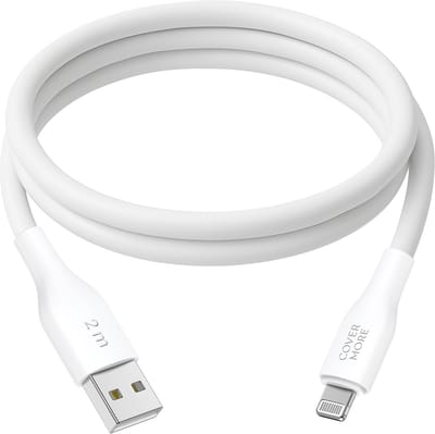 Usb oplaadsnoer geschikt voor iPhone en iPad met Lightning naar usb A - Oplader kabel - Voor oa 14 13 12 11 x xs xr 8 7 se pro max plus mini - 2 meter - Data en opladen - Wit