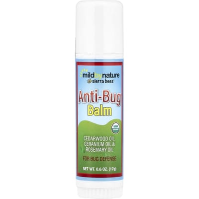 Mild By Nature, Anti-Insecten Balsem Stick, Cederhout, Geranium en Rozemarijn Oliën, 17g (0,6 oz) gray