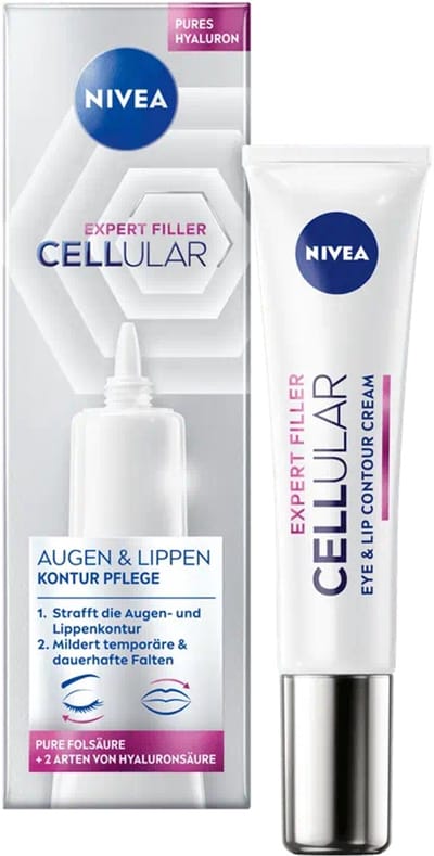 NIVEA 4006000112695, Oogcrème, Vrouwen, Universele huid, Anti-rimpel, Verstevigen, Hydraterend, Foliumzuur, Hyaluronzuur, Koker