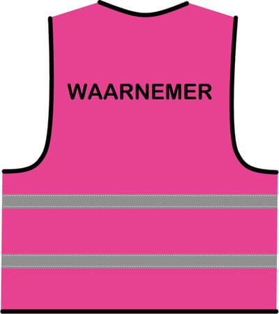 Waarnemer hesje roze