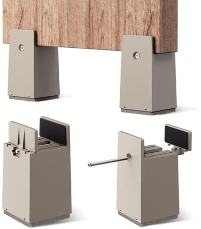 Dailygoods- Bedverhogers 10 cm hoog - Verstelbare Meubelverhogers - 4 Stuks - Schroefklem Bevestiging - Ruimtebesparend - Schokbestendig - Stoelverhogers