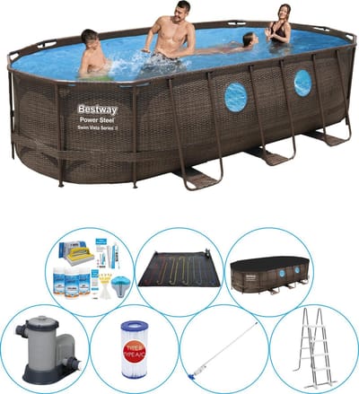 Power Steel Swim Vista OVAAL 549x274x122 cm - Zwembad Inclusief Accessoires