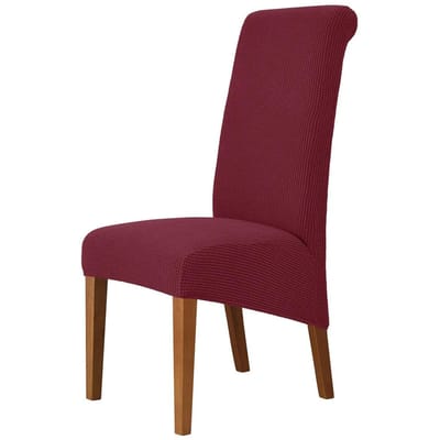 Hoge rugleuning en universele stoelhoes voor eetkamer Hotel XL M maat T Jacquard Extra grote stretch spandex stoelhoezen wasbaar XL size (60-75cm)