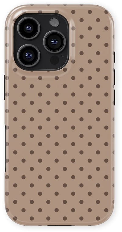 Polka Dots Hoesje geschikt voor iPhone 16 Pro | Geschikt Voor Mag | Stippen Design Backcover geschikt voor iPhone 16 Pro Sandstone Dots