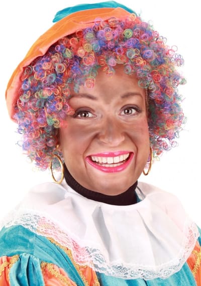 Pieten Pruik Regenboog Krullen - met Gratis 2x Haarnetje - Gekleurde Krulletjes - Pietenpruik Piet - Sint Sinterklaas Pride Haren Afro Haar Festival
