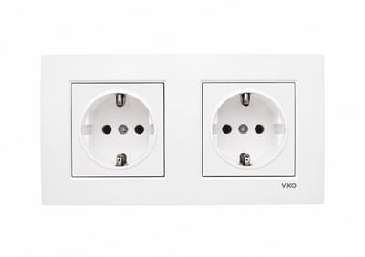 Panasonic Viko [Novella] - Stopcontact Tweevoudig - Wit - Inbouw